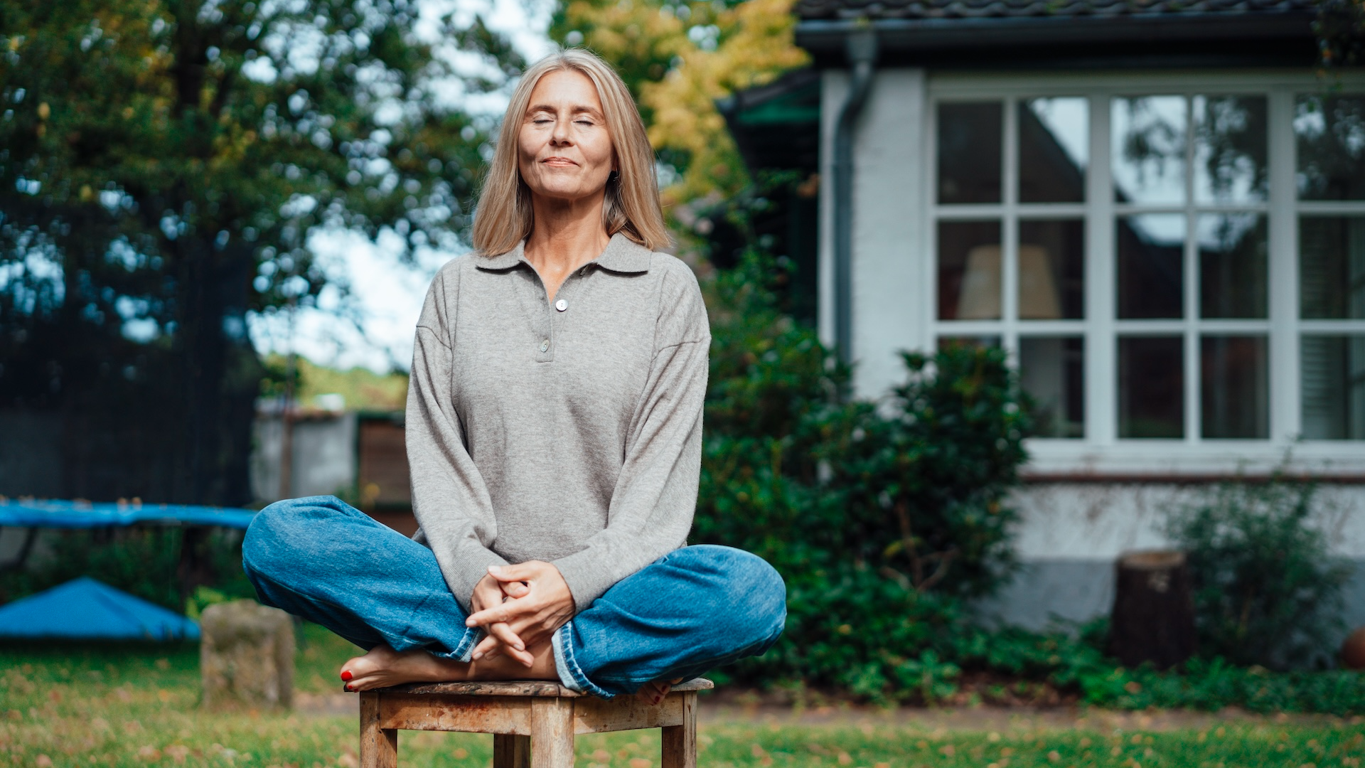 woman meditating