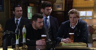 Tensions rise when Joe Tate confronts Robert Sugden about smoke from the scrap yard which results in Joe losing a client. He vows to get back at Robert by manipulating Jimmy King and Joe is confident that they will find dirt to use against Robert in Emmerdale.