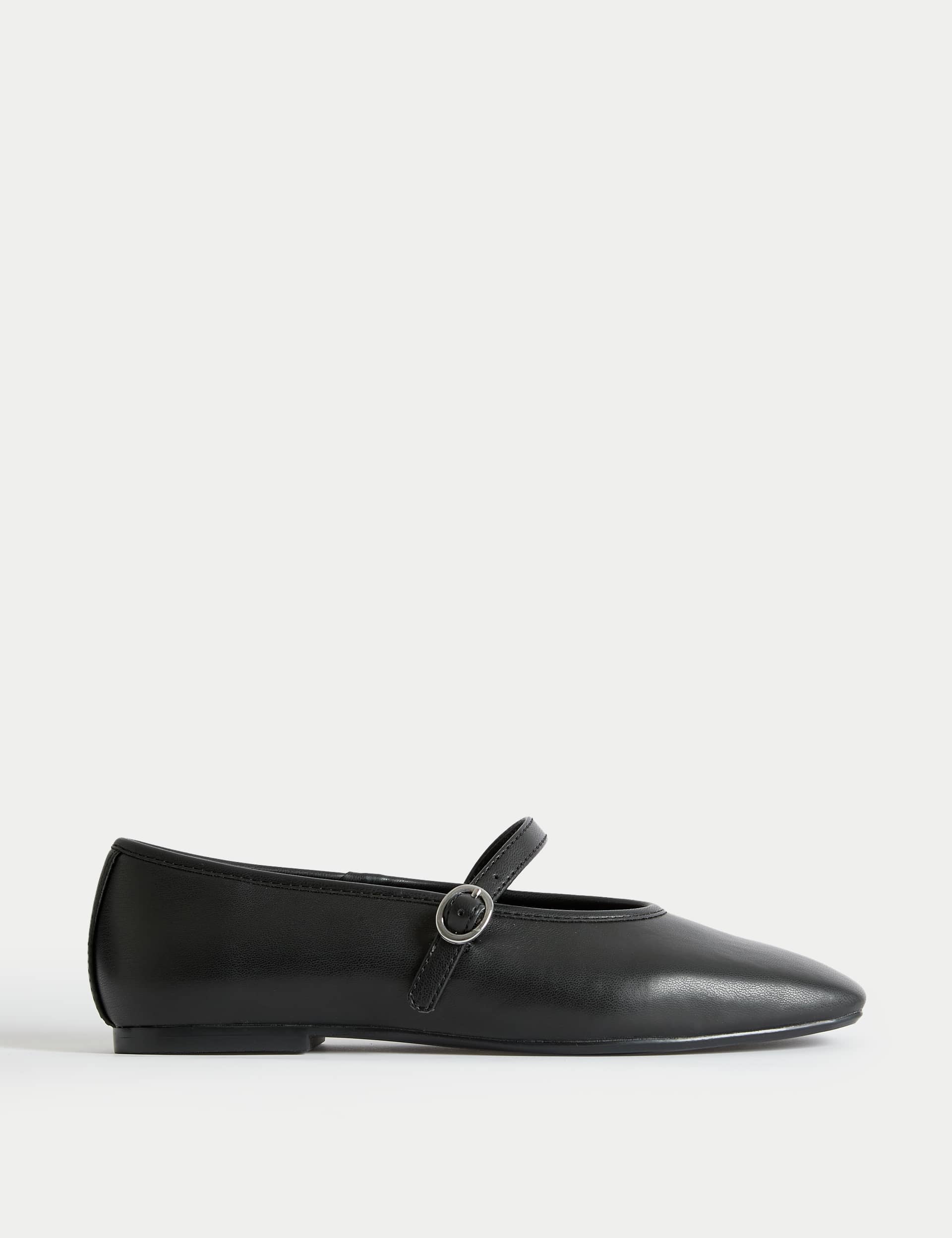 Wide Fit Strappy Flat Ballet Pumps