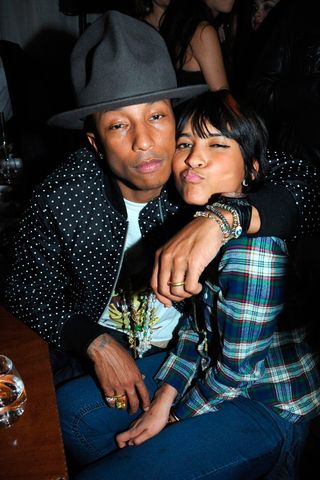 Pharrell Williams and wife Helen Lasichanh at the Sony Music after party