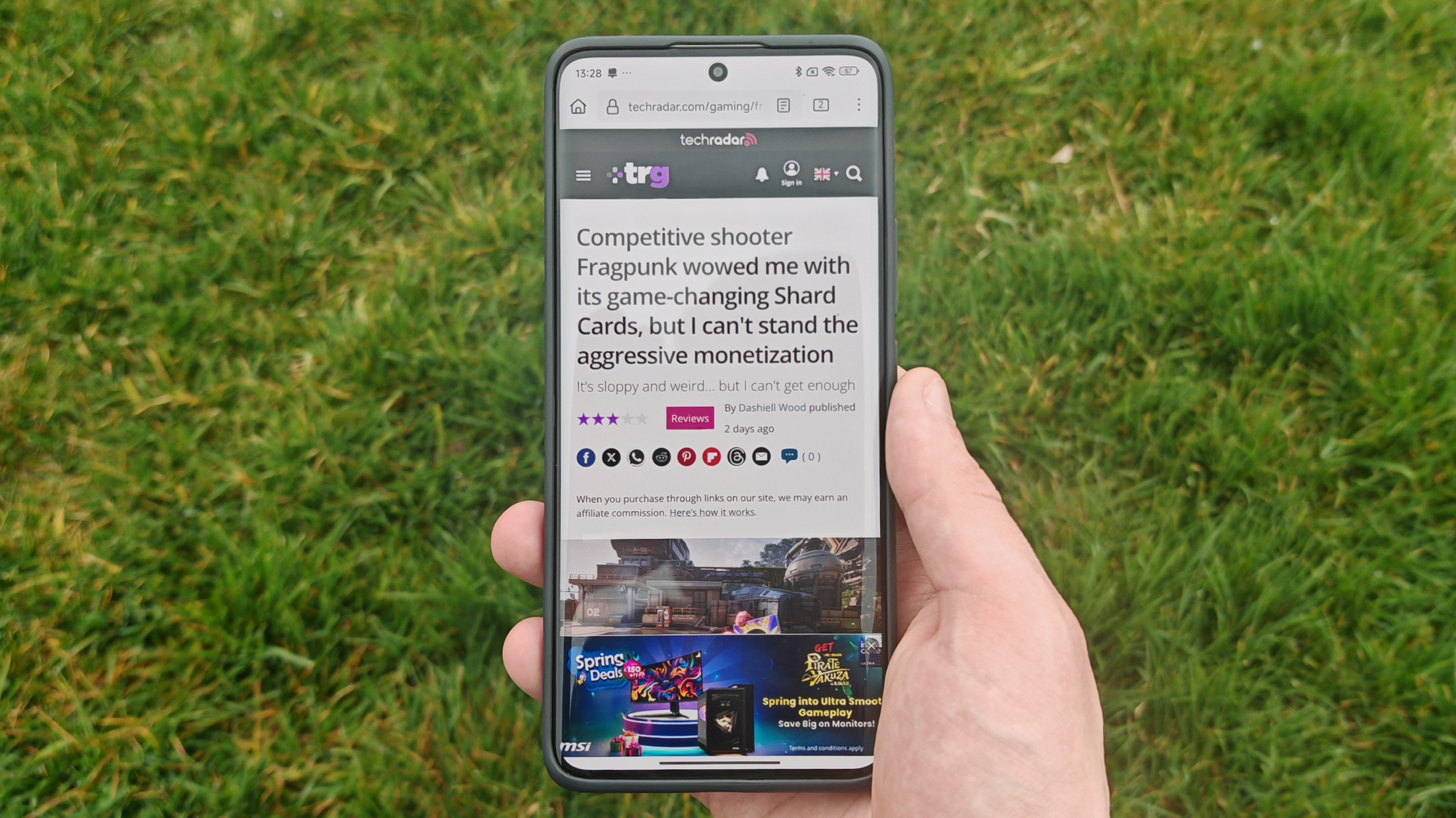 Xiaomi Redmi Note 14 Pro Plus 5G phone in hand and on grass showing homescreens and cameras up close