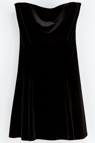Zara Strapless Velvet Dress, £59.99