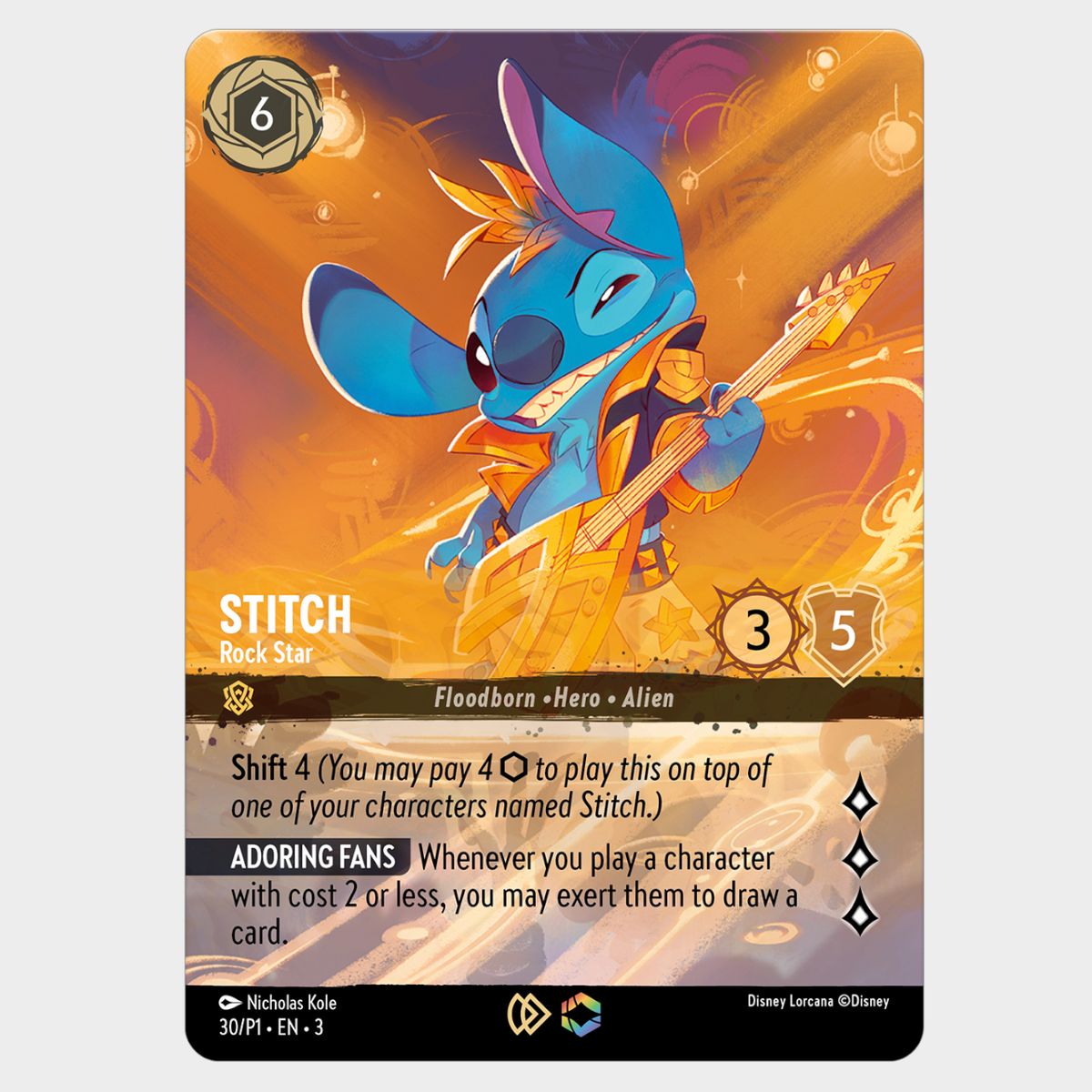 Disney Lorcana: Into the Inklands Stitch card