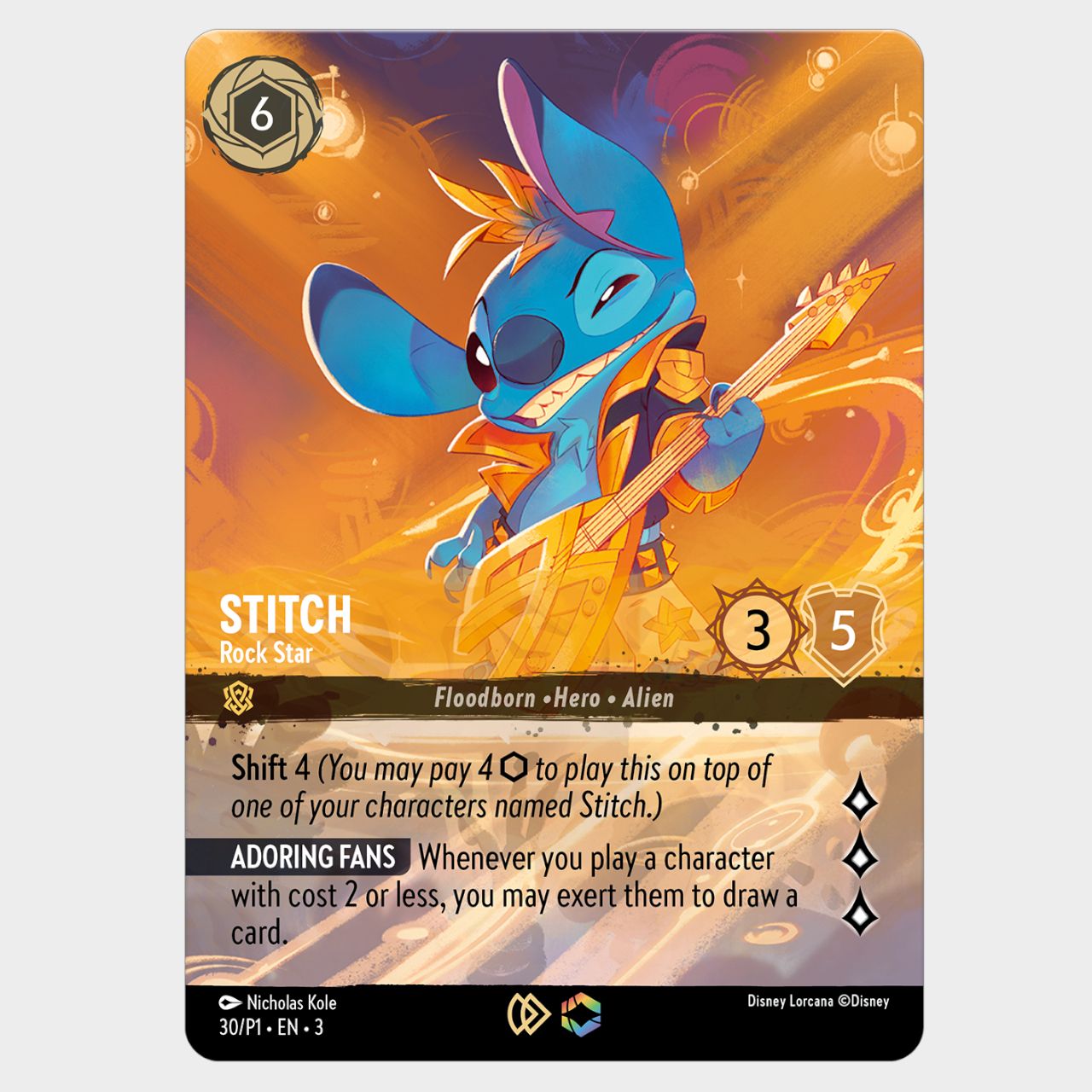 Disney Lorcana: Into the Inklands Stitch card