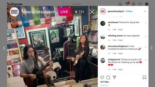 Two guitarists performing on Instagram