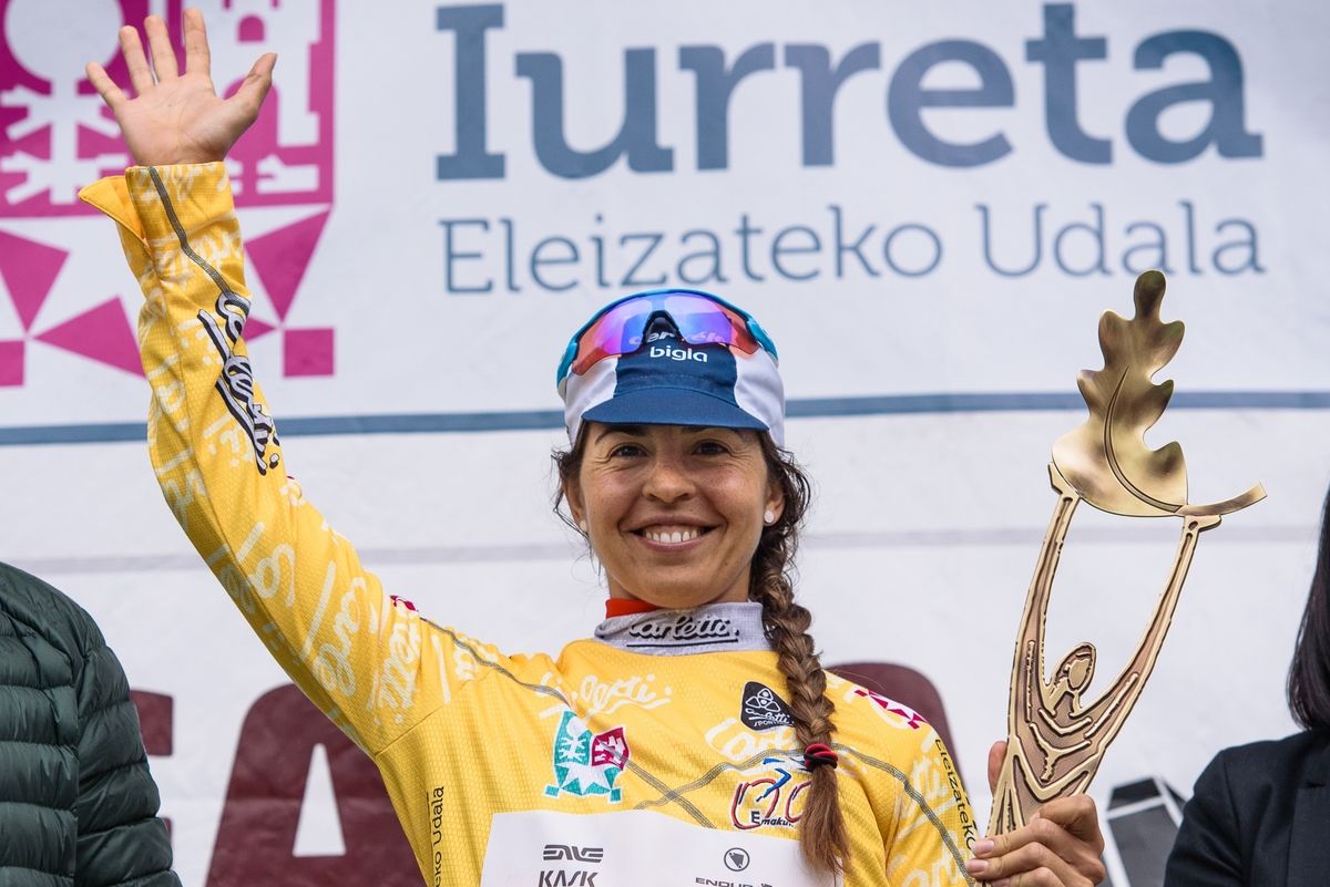 New race leader after stage 1, Carmen Small (Cerv&Atilde;&copy;lo-Bigla)