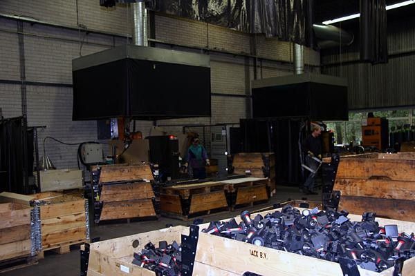 Producing 95 percent of your product in-house is no mean feat - which explains why there's a machine for almost everything and a bin to put it in.