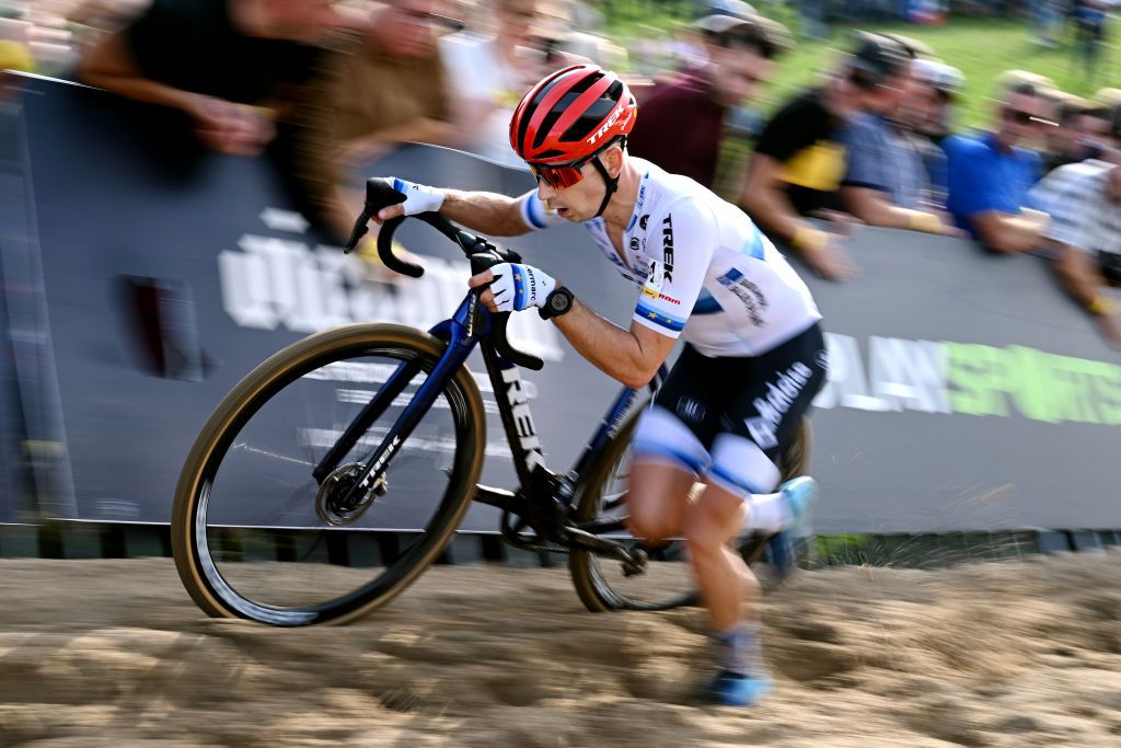 RUDDERVOORDE BELGIUM OCTOBER 29 Lars Van Der Haar of The Netherlands and Team Baloise Trek Lions competes during the 36th Superprestige Ruddervoorde 2022 Mens Elite SPRuddervoorde Superprestige2023 Cyclocross on October 29 2022 in Ruddervoorde Belgium Photo by Luc ClaessenGetty Images