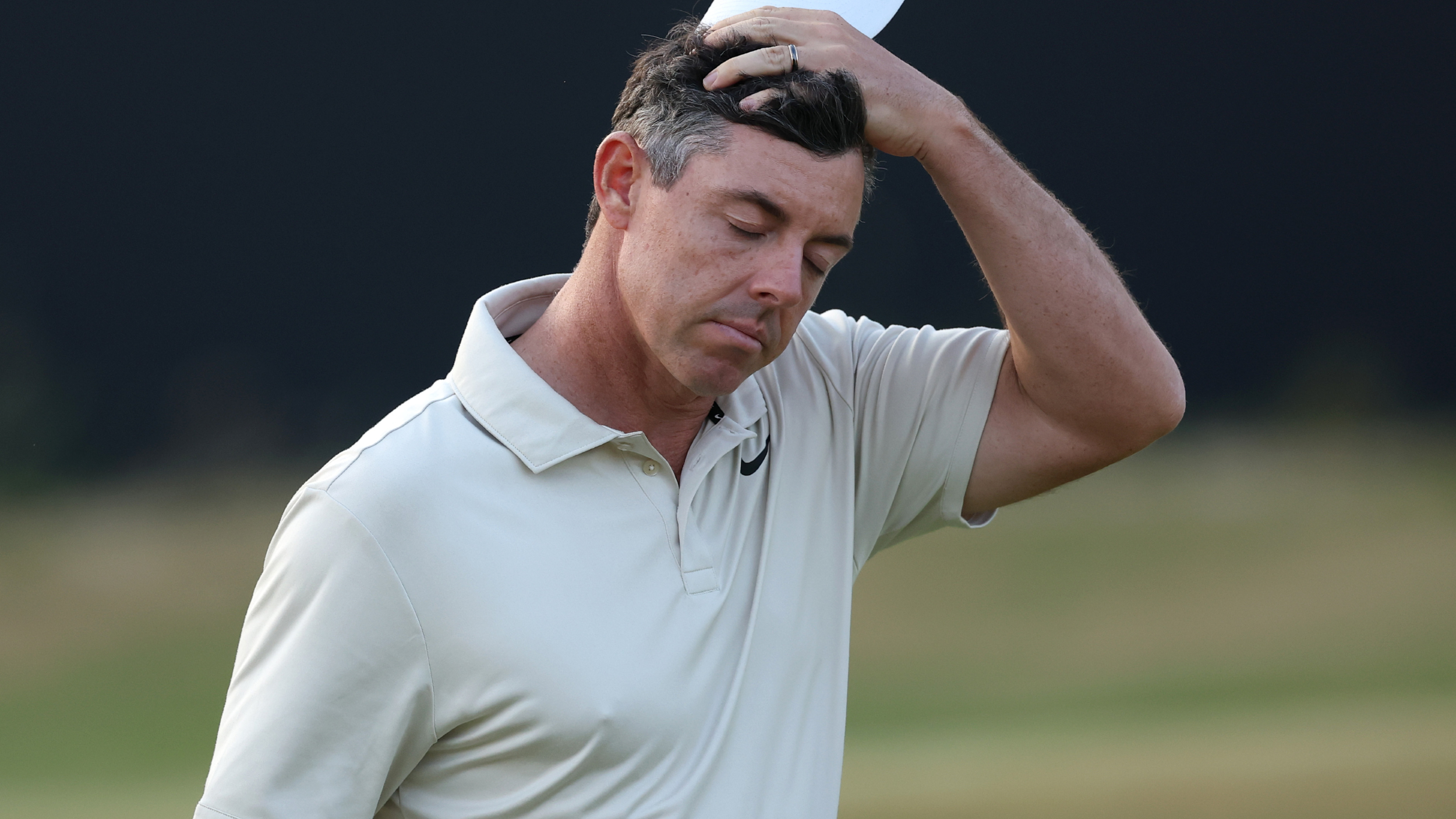 Rory McIlroy reacts during The Open