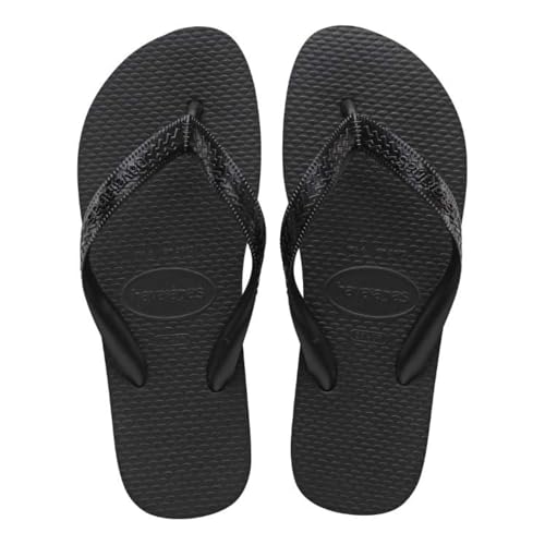 Havaianas Unisex Top Color Flip-Flop, Black, 1/2 Uk