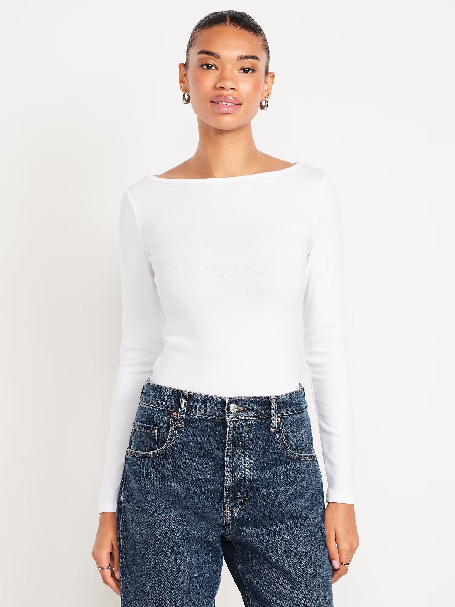 Old Navy, Snug Long-Sleeve Boat-Neck T-Shirt