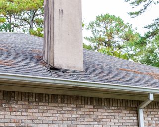 Roof needing repair from damage caused by water leak