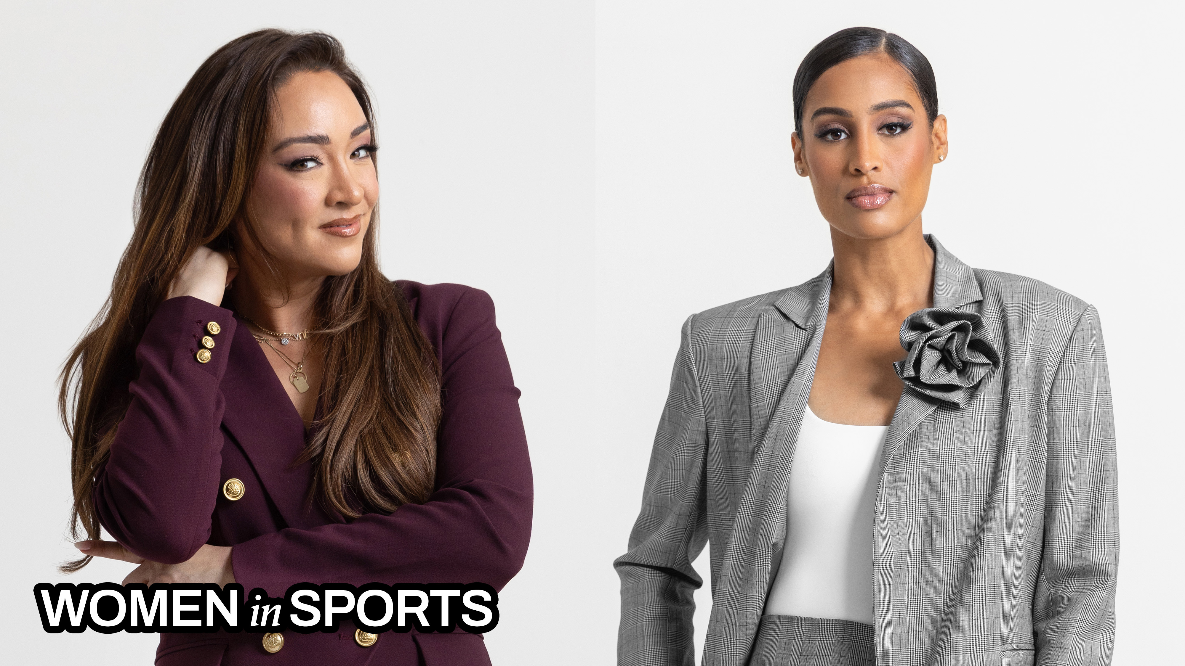 WNBA superstar Skylar Diggins and sports broadcaster Cassidy Hubbarth with the tagline Women in Sports