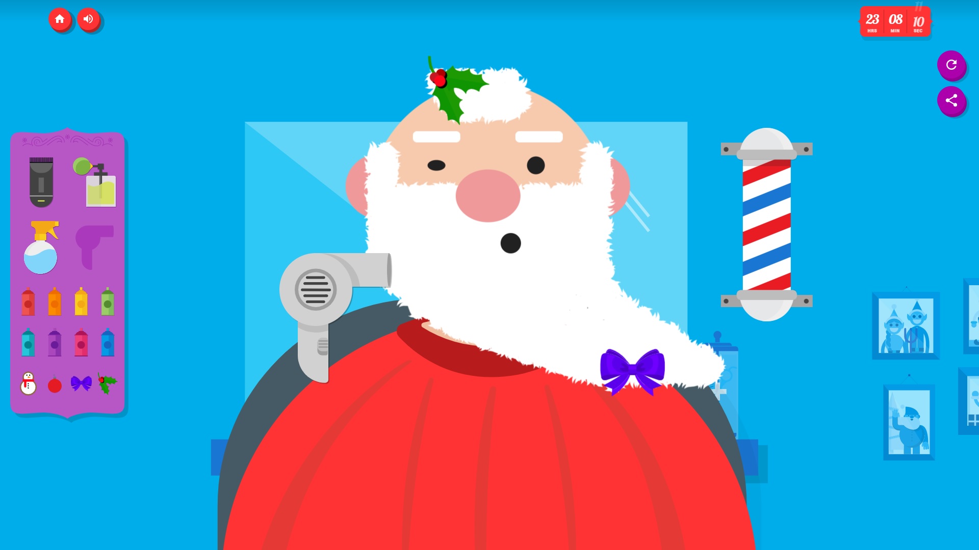 Screenshot of Google's Santa Tracker page showing the Santa Selfie section