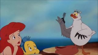 Scuttle Ariel and Flounder in The Little Mermaid
