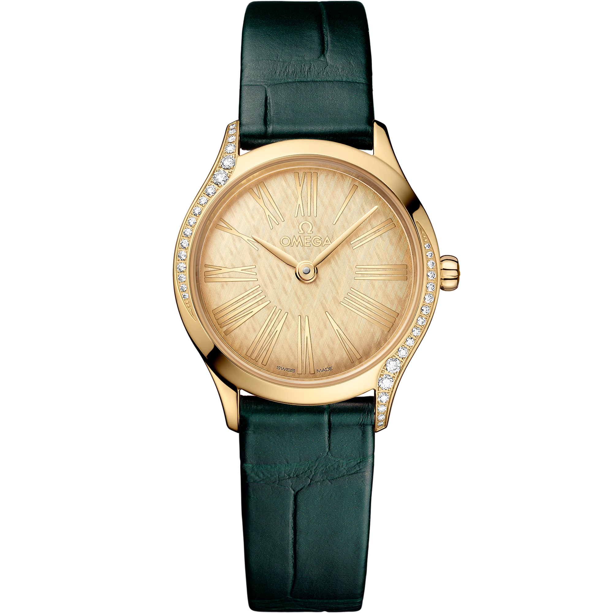 Omega, Mini Tr&amp;eacute;sor De Ville Moonshine&amp;trade; Gold Diamonds Watch 428.58.26.60.99.001