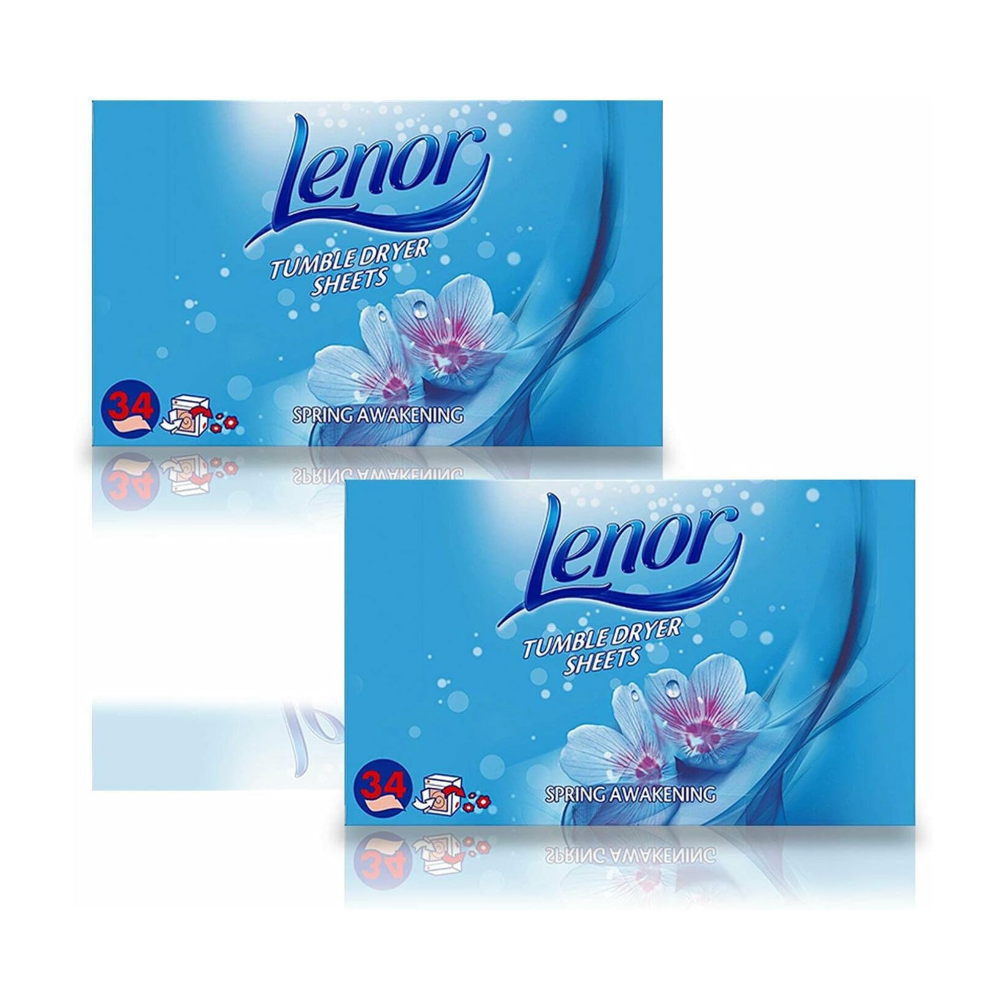 2 Pack of Lenor Tumble Dryer Fabric Conditioner Sheets