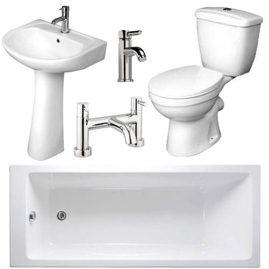 demi complete bathroom with bath panel
