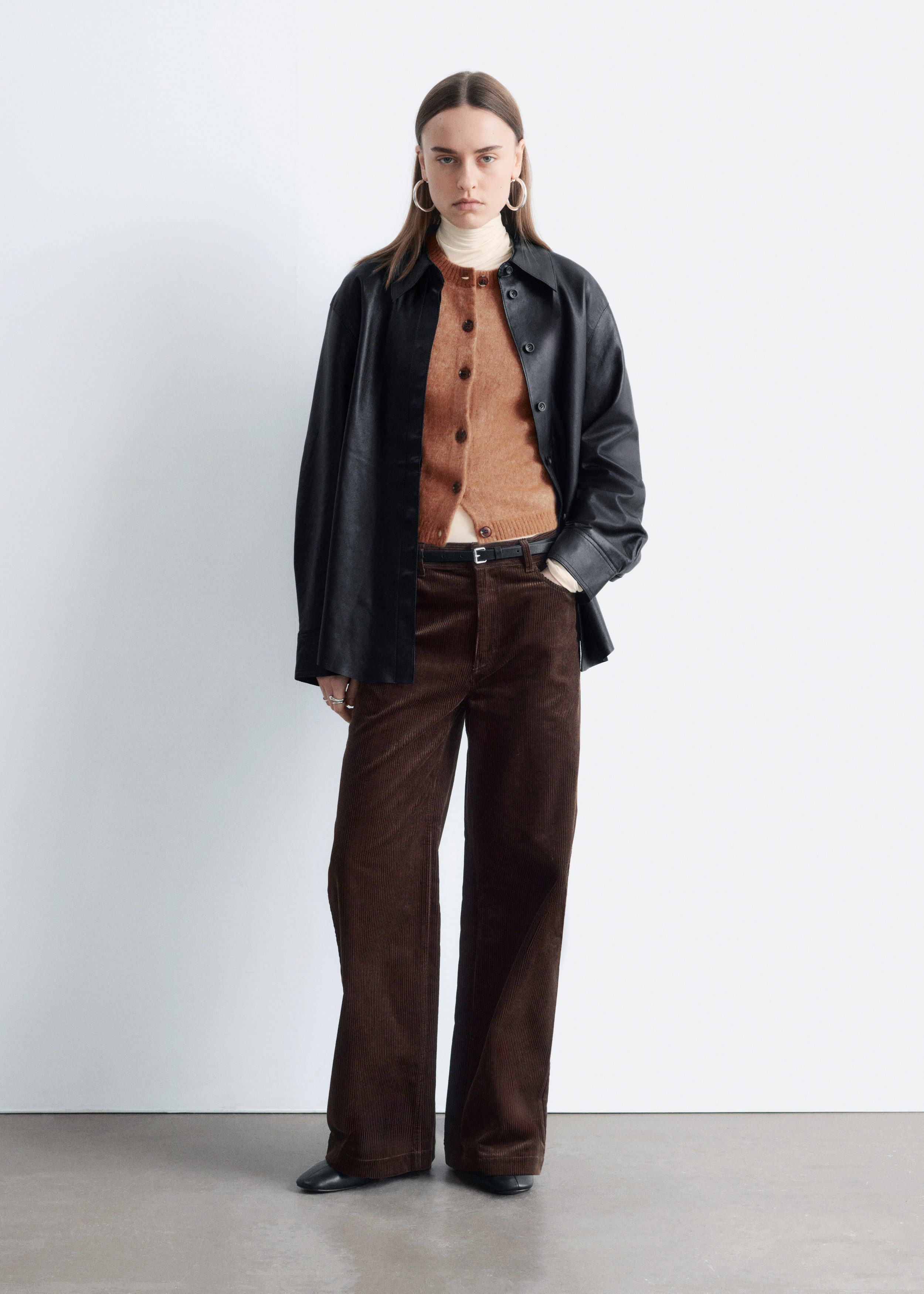Wide-Leg Corduroy Trousers