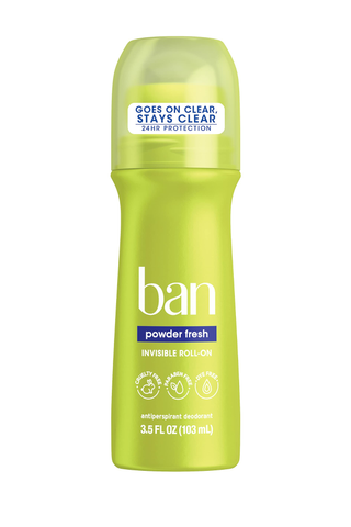 Ban Powder Fresh Roll-On Antiperspirant on a white background 