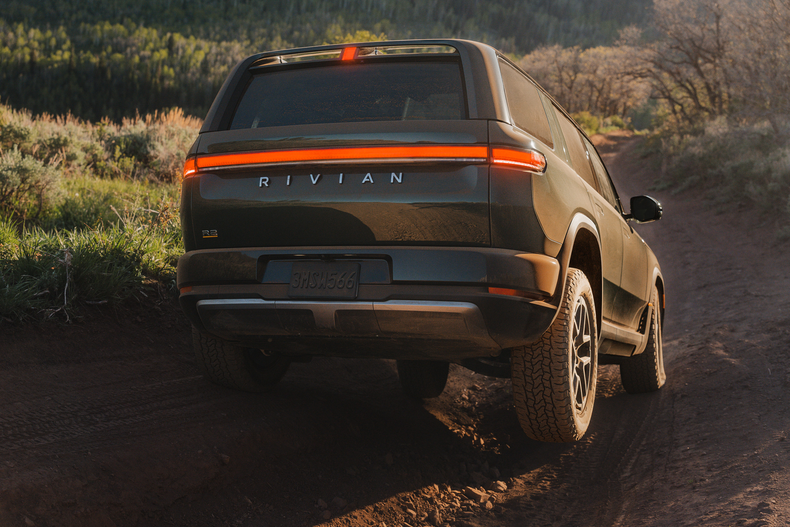 Downhill escapades in the Rivian R2