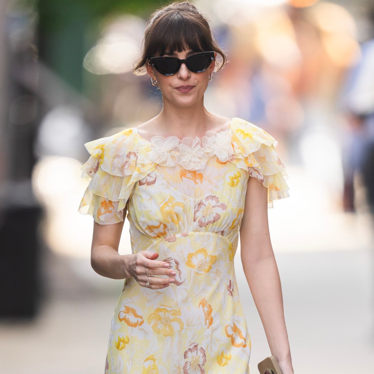 dakota johnson wearing a doen dress