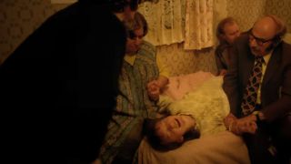 Actors recreate a scene from the original investigation on The Enfield Poltergeist