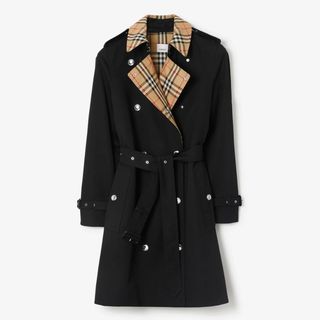 Burberry trench coat with check trim