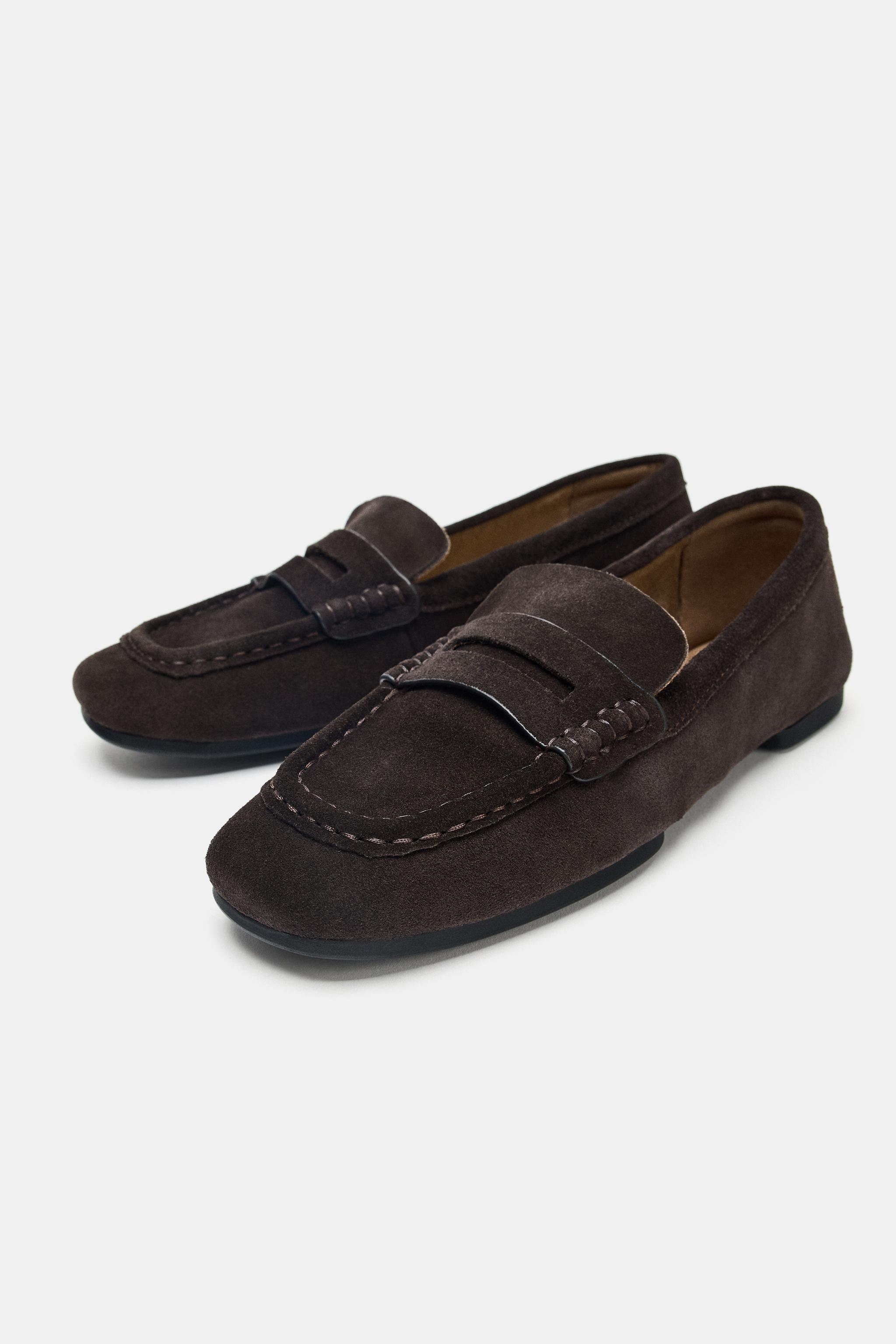 Split Leather Loafers