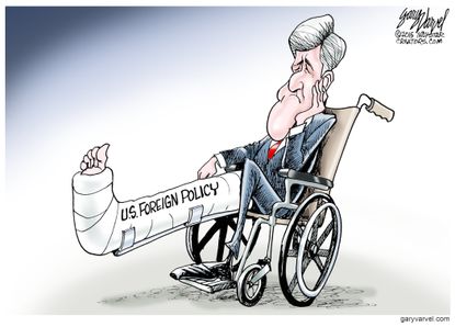 Political cartoon World John Kerry