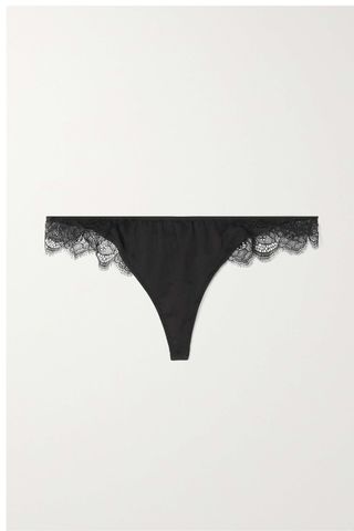 LOVE STORIES Francesca Satin and Lace Thong