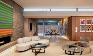 Living space at Breeze Blocks house.