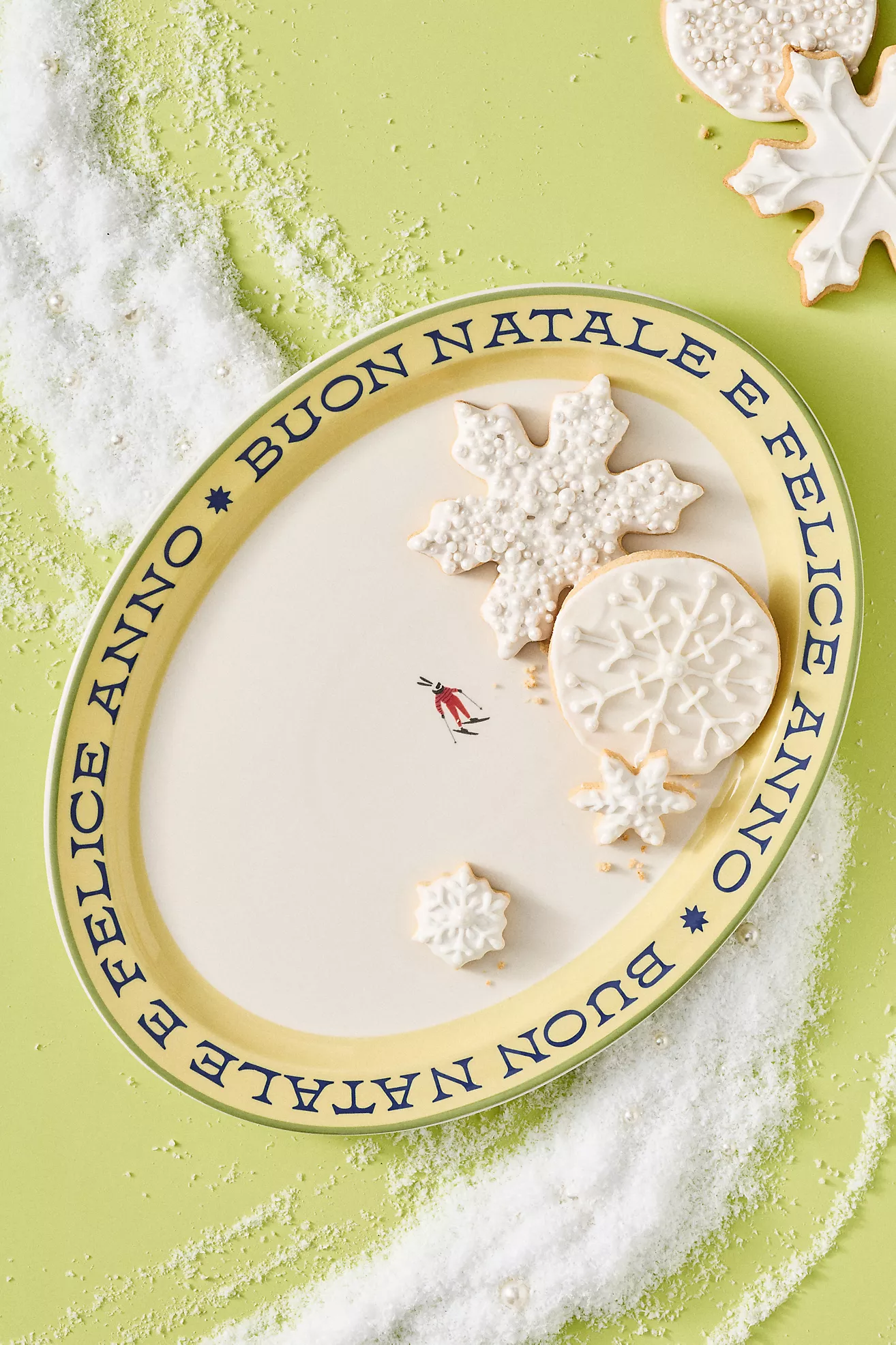 Apr&amp;egrave;s Ski Handpainted Stoneware Platter