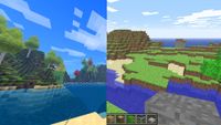 Allumeria and Minecraft side by side