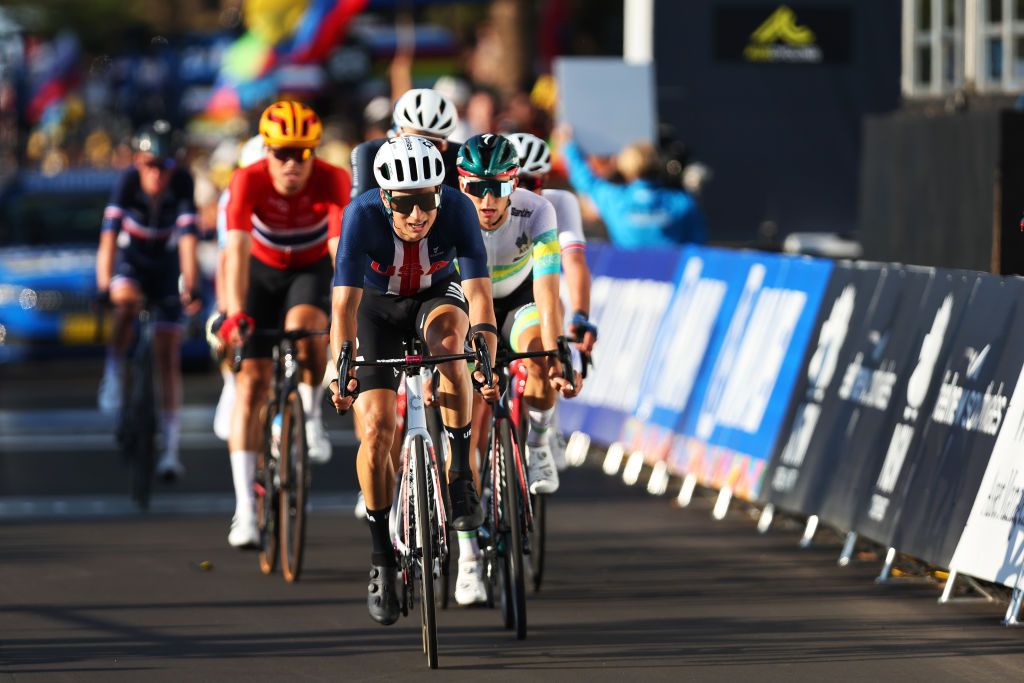  Neilson Powless of the United States competes during the 95th UCI Road World Championships 2022