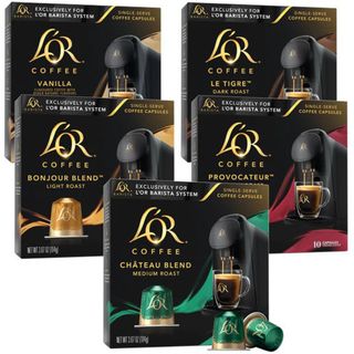 50-capsule selection of L'or coffee capsules