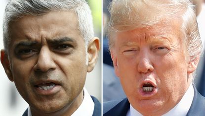 London Mayor Sadiq Khan and US President Donald Trump 