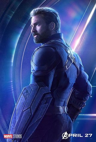 avengers Infinity war poster featuring Captain America, aka Steve Rogers