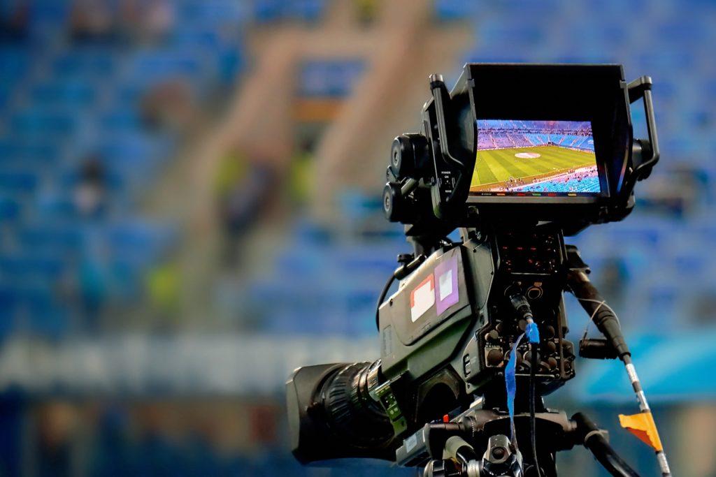 camera shooting a sports event