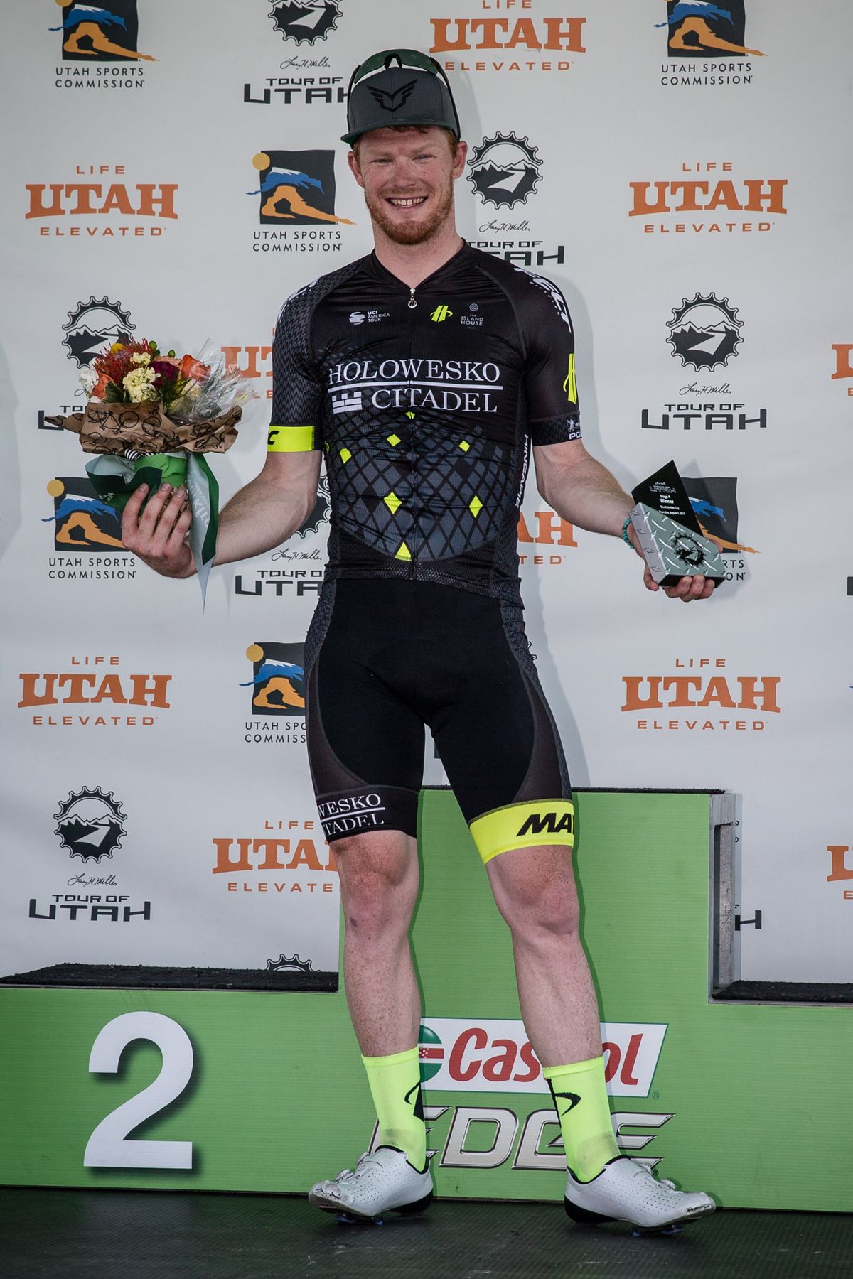 John Murphy enjoying his time on the podium