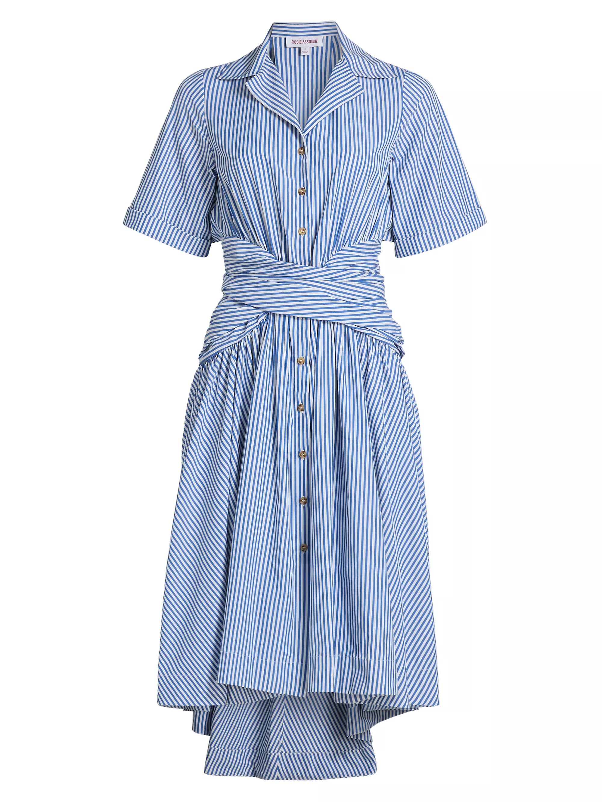 Stripe Tie Shirtdress