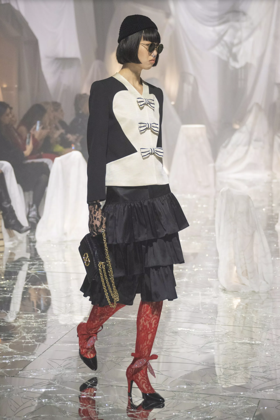 Valentino Spring/Summer 25 runway - rara skirt lace tights