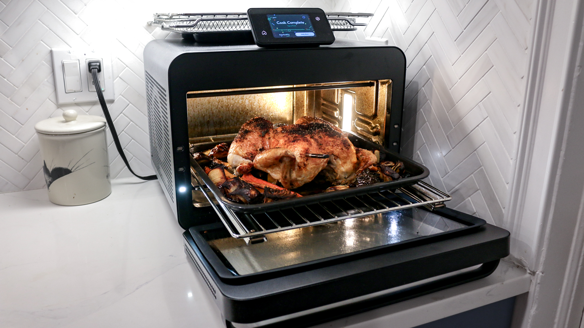 CHEF iQ MiniOven on a kitchen counter