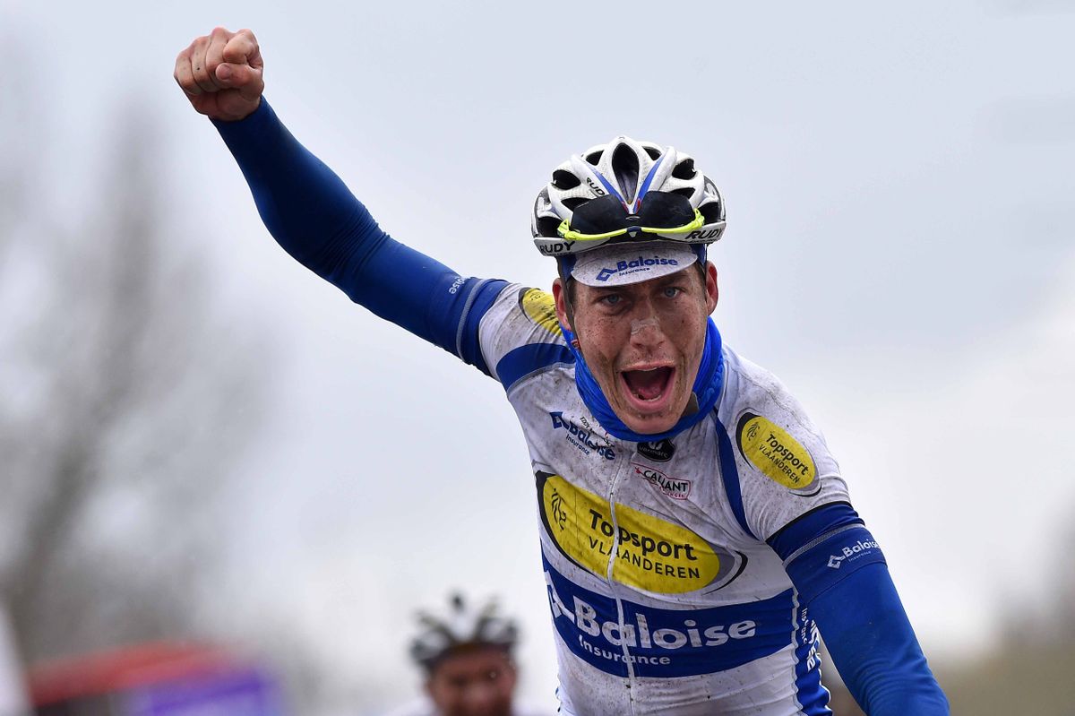 Jelle Wallays (Topsport Vlaanderen-Baloise) wins Dwars door Vlaanderen