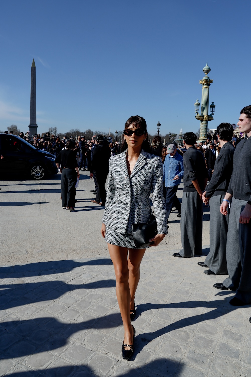 Shay Mitchell gets ready for her appearance at the Dior Fall 2026 fashion show