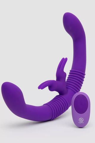 partner sex toy in purple for dual clitoral and g-spot/p-spot stimulation