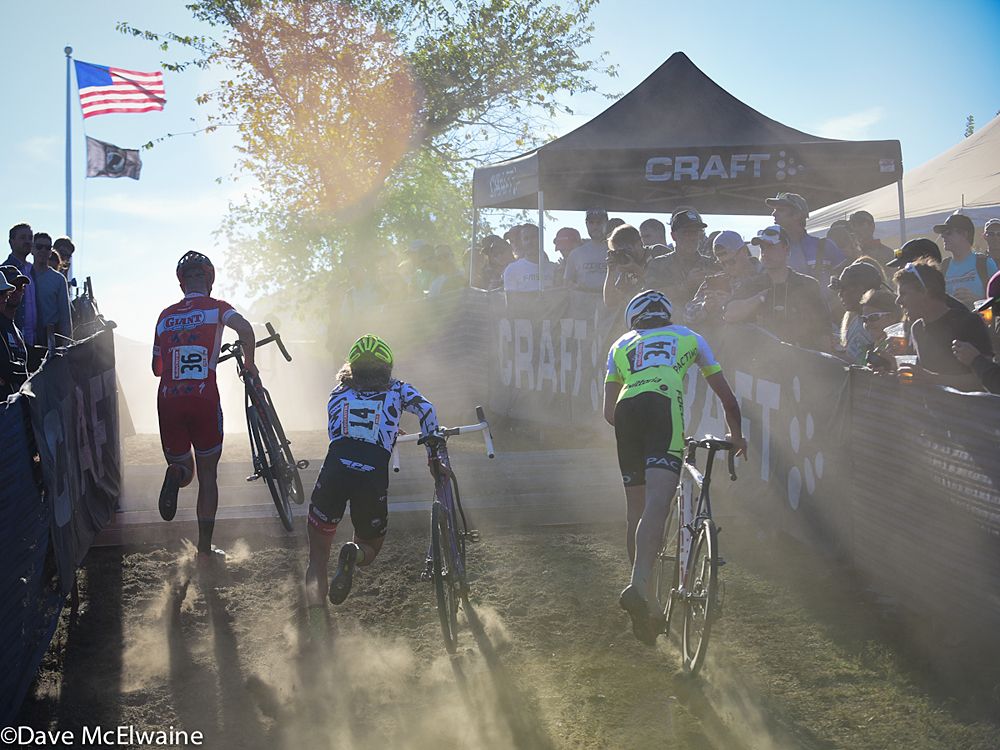 While the course was dusty in places, it was less so than during the 2014 race