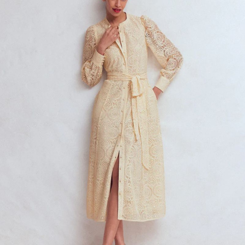 Boden , Blouson Sleeve Lace Dress