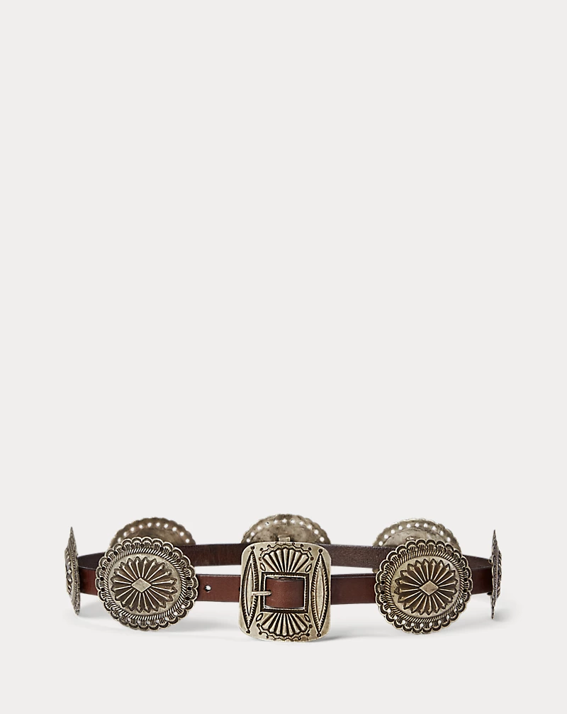 Metal Accent Leather Belt