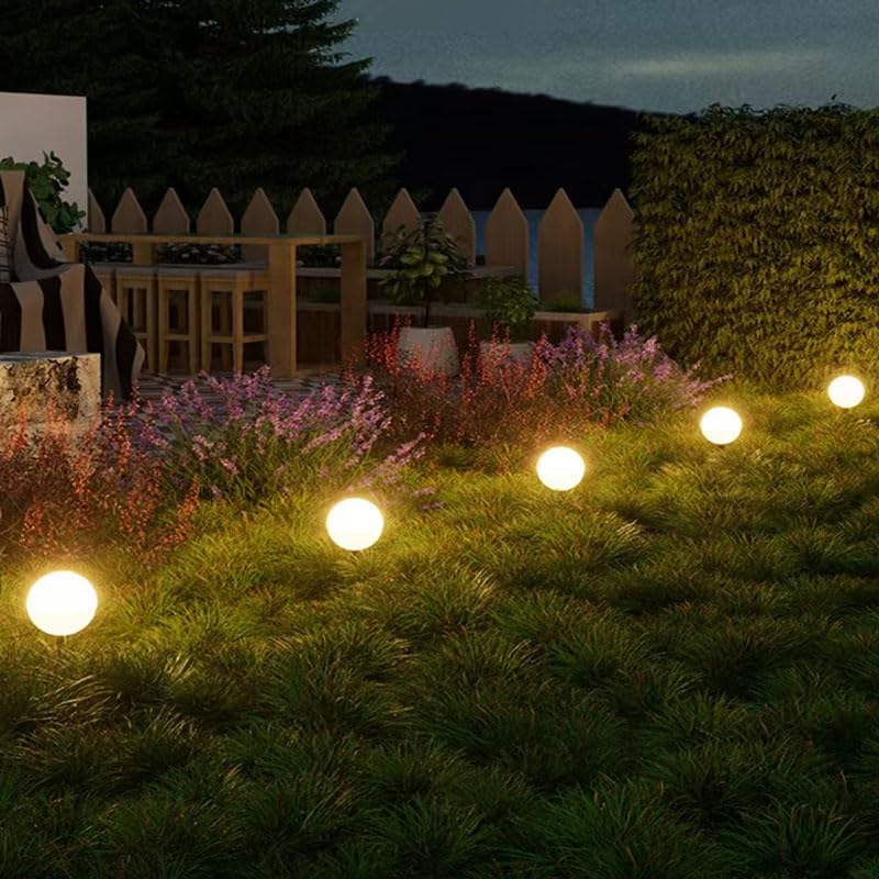 Atmosphere Decoration Lights, Led Solar Lights, Outdoor Lighting, Garden Lawn Lights, Spherical Solar Lights, Landscape Lights (2pcs White)